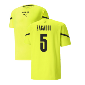 2021-2022 Borussia Dortmund Pre Match Shirt (Yellow) (ZAGADOU 5)