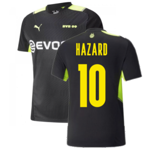 2021-2022 Borussia Dortmund Training Jersey (Black) (HAZARD 10)