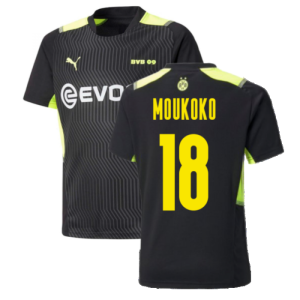 2021-2022 Borussia Dortmund Training Jersey (Black) (MOUKOKO 18)