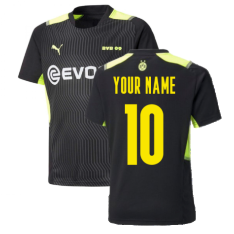 2021-2022 Borussia Dortmund Training Jersey (Black) (Your Name)