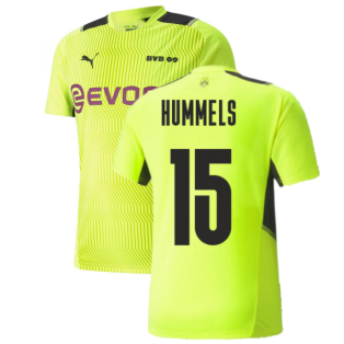 2021-2022 Borussia Dortmund Training Jersey (Yellow) (HUMMELS 15)