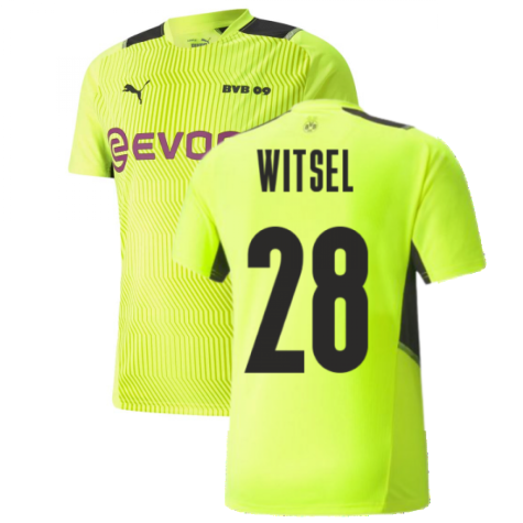 2021-2022 Borussia Dortmund Training Jersey (Yellow) (WITSEL 28)