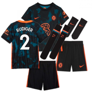 2021-2022 Chelsea 3rd Baby Kit (RUDIGER 2)