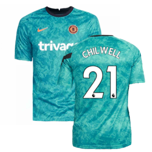 2021-2022 Chelsea CL Pre-Match Shirt (Aquamarine) (CHILWELL 21)