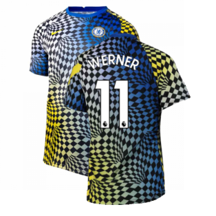 2021-2022 Chelsea Dry Pre-Match Training Shirt (Blue) (WERNER 11)