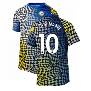 2021-2022 Chelsea Dry Pre-Match Training Shirt (Blue) (Your Name)