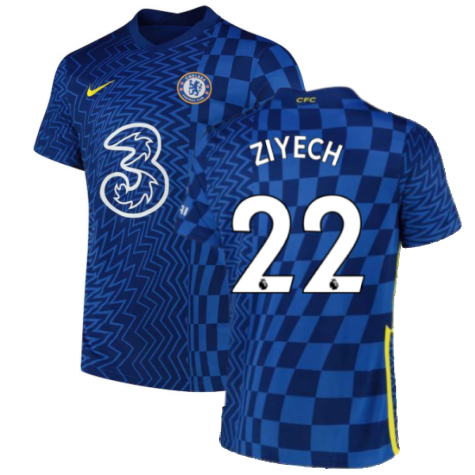 2021-2022 Chelsea Home Shirt (Kids) (ZIYECH 22)