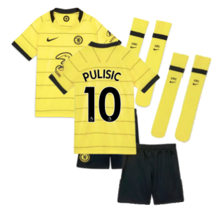 Rubmos 2021-2022 New Season #10 Pulisic Home Kids/Youths Sportswear Football Blue Soccer Jersey & Shorts for Youth Sizes 