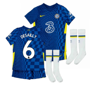 2021-2022 Chelsea Little Boys Home Mini Kit (DESAILLY 6)