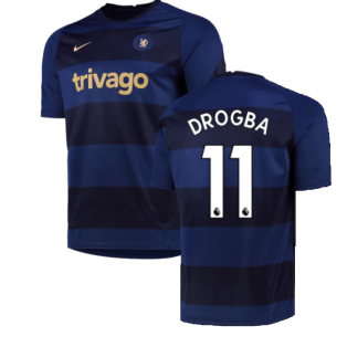 2021-2022 Chelsea Pre-Match Training Shirt (Loyal Blue) (DROGBA 11)