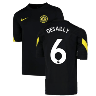 2021-2022 Chelsea Training Shirt (Black) (DESAILLY 6)