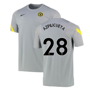 2021-2022 Chelsea Training Shirt (Grey) (AZPILICUETA 28)