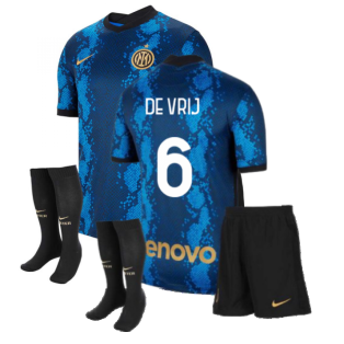 2021-2022 Inter Milan Little Boys Home Kit (DE VRIJ 6)