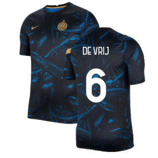 2021-2022 Inter Milan Pre-Match Training Shirt (Blue) - Kids (DE VRIJ 6)
