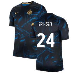 2021-2022 Inter Milan Pre-Match Training Shirt (Blue) - Kids (ERIKSEN 24)