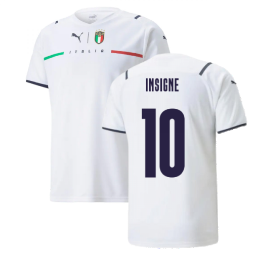 Lorenzo Insigne Italy 20/21 Euro Match Slim cheapest White Away Soccer Jersey 2020-2021