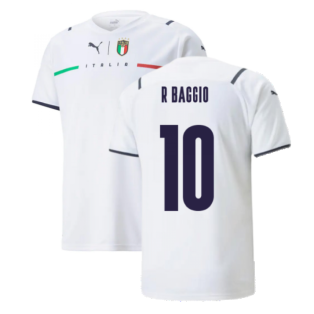2021-2022 Italy Away Shirt (Kids) (R BAGGIO 10)