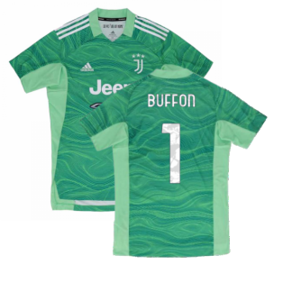 2021-2022 Juventus Home Goalkeeper Shirt (Lime) - Kids (BUFFON 1)