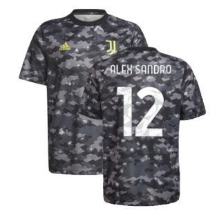 2021-2022 Juventus Pre-Match Training Shirt (Grey) (ALEX SANDRO 12)