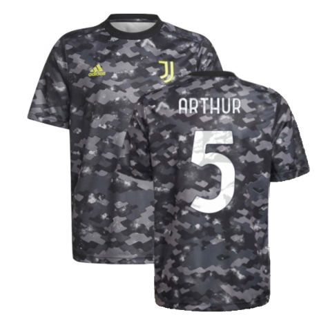 2021-2022 Juventus Pre-Match Training Shirt (Grey) (ARTHUR 5)