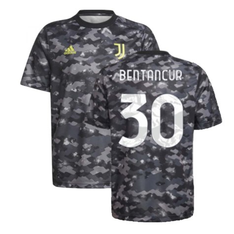 2021-2022 Juventus Pre-Match Training Shirt (Grey) (BENTANCUR 30)