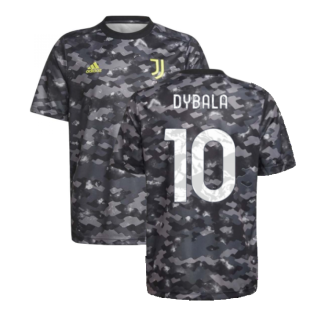 2021-2022 Juventus Pre-Match Training Shirt (Grey) - Kids (DYBALA 10)