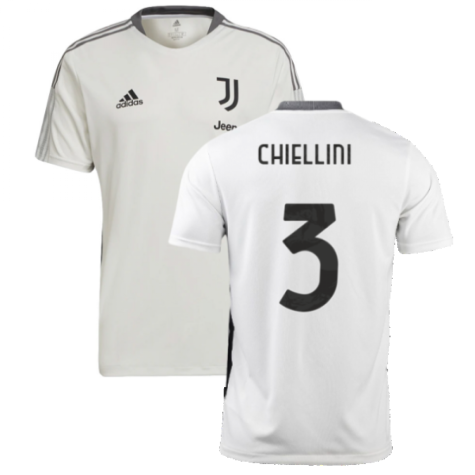 2021-2022 Juventus Training Shirt (White) (CHIELLINI 3)