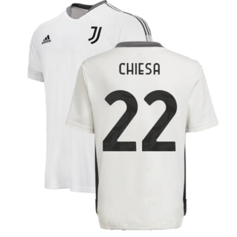 2021-2022 Juventus Training Shirt (White) - Kids (CHIESA 22)