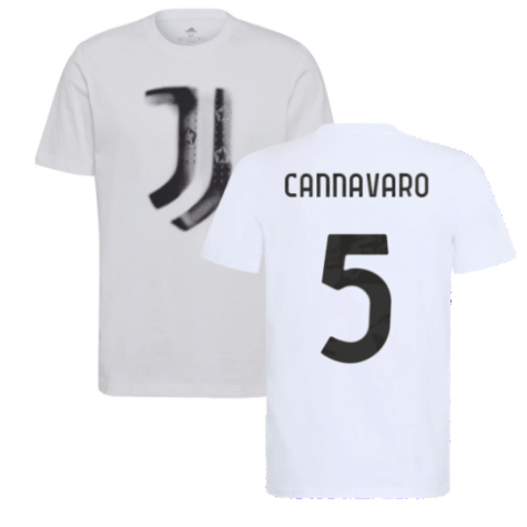 2021-2022 Juventus Training T-Shirt (White) (CANNAVARO 5)