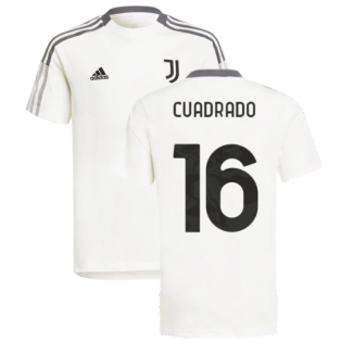 2021-2022 Juventus Training Tee (White) - Kids (CUADRADO 11)