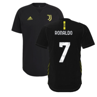 2021-2022 Juventus Travel Tee (Black) (RONALDO 7)