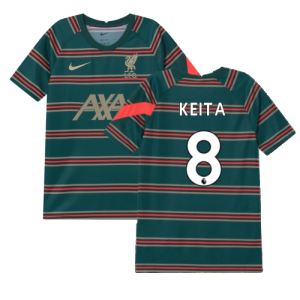 2021-2022 Liverpool Pre-Match Football Top (Atomic Teal) - Kids (KEITA 8)