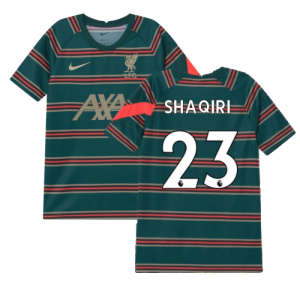 2021-2022 Liverpool Pre-Match Football Top (Atomic Teal) - Kids (SHAQIRI 23)