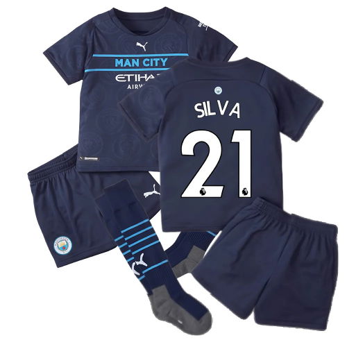 2021-2022 Man City 3rd Mini Kit (SILVA 21)