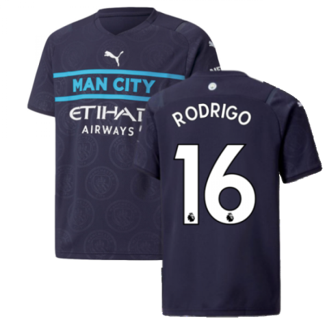 2021-2022 Man City 3rd Shirt (Kids) (RODRIGO 16)
