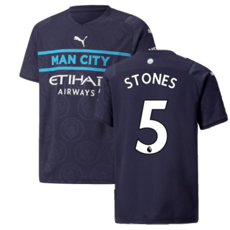 2021-2022 Man City 3rd Shirt (Kids) (STONES 5)