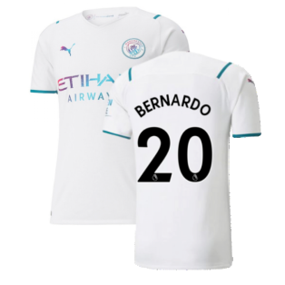 2021-2022 Man City Authentic Away Shirt (BERNARDO 20)