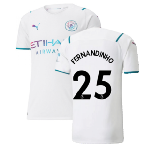2021-2022 Man City Authentic Away Shirt (FERNANDINHO 25)