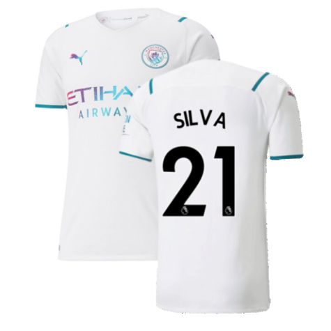 2021-2022 Man City Authentic Away Shirt (SILVA 21)