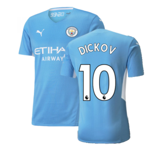2021-2022 Man City Authentic Home Shirt (DICKOV 10)