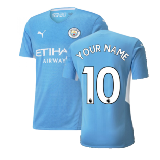 2021-2022 Man City Authentic Home Shirt (Your Name)