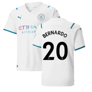 2021-2022 Man City Away Shirt (Kids) (BERNARDO 20)