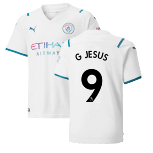 2021-2022 Man City Away Shirt (Kids) (G JESUS 9)