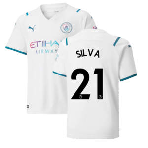 2021-2022 Man City Away Shirt (Kids) (SILVA 21)