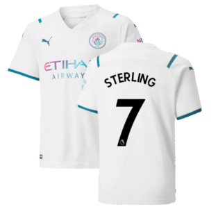 2021-2022 Man City Away Shirt (Kids) (STERLING 7)