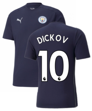 2021-2022 Man City Casuals Tee (Peacot) (DICKOV 10)