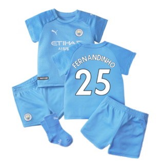 2021-2022 Man City Home Baby Kit (FERNANDINHO 25)
