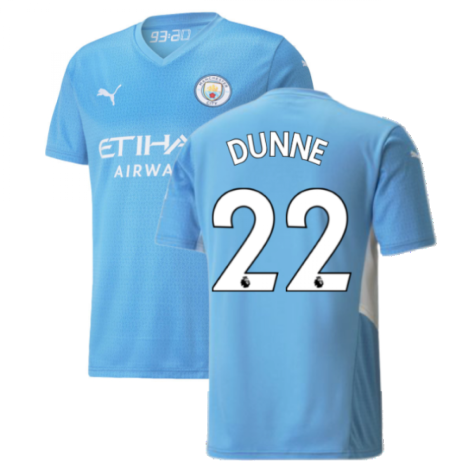 2021-2022 Man City Home Shirt (DUNNE 22)