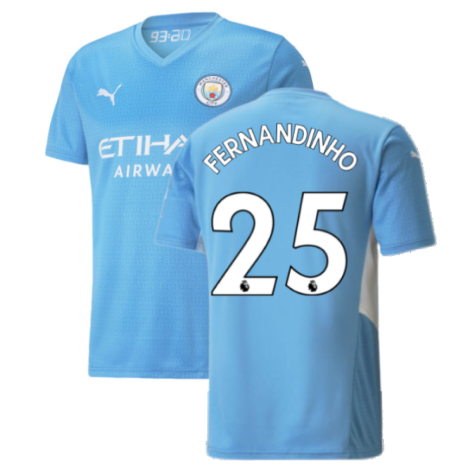 2021-2022 Man City Home Shirt (FERNANDINHO 25)