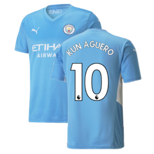 2021-2022 Man City Home Shirt (KUN AGUERO 10)